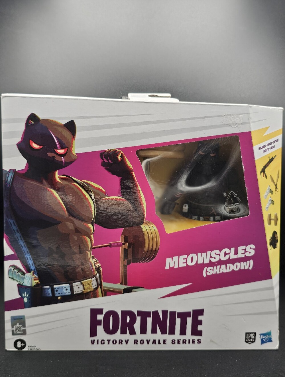 Hasbro Fortnite Victory Royale Series MEOWSCLES (SHADOW) Delux Action Figure NIB